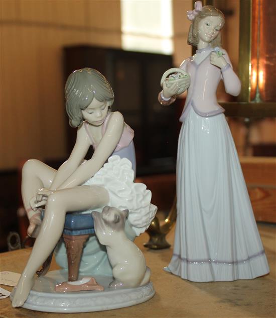 Two Lladro figures, Innocence in Bloom, and Can I Help?, both boxed